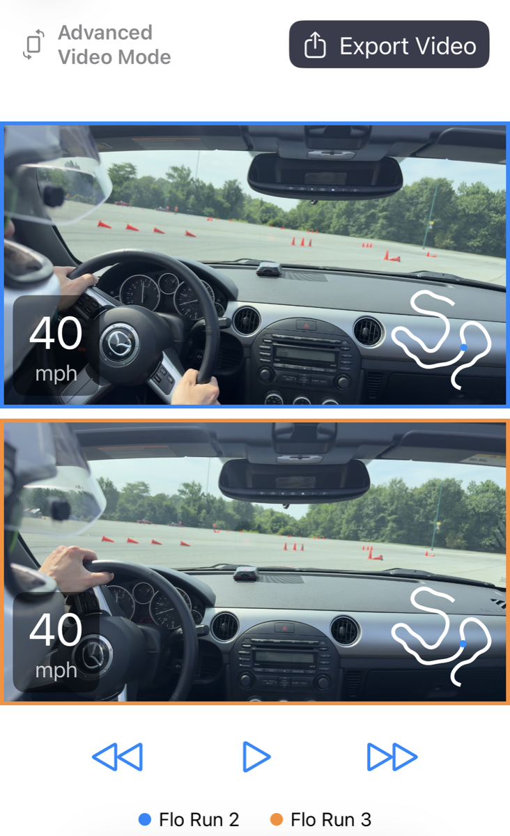 Basic video playback with run data