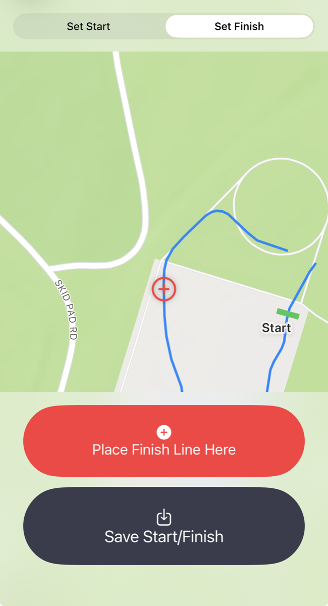 Setting the finish line on the course map